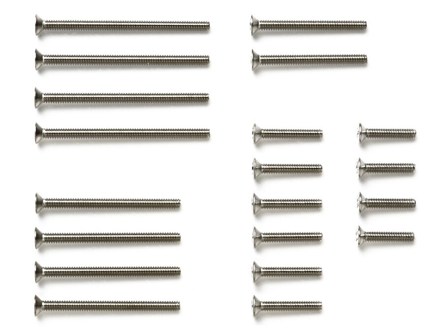 Tamiya 15510 Mini 4WD Stainless Steel Countersunk Screw Set (10/12/20/25/30mm)：圖片 1