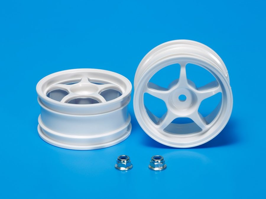 Tamiya 53232 1/10 Scale RC One-Piece Racing Spoke Wheels (1 Pair)：圖片 1