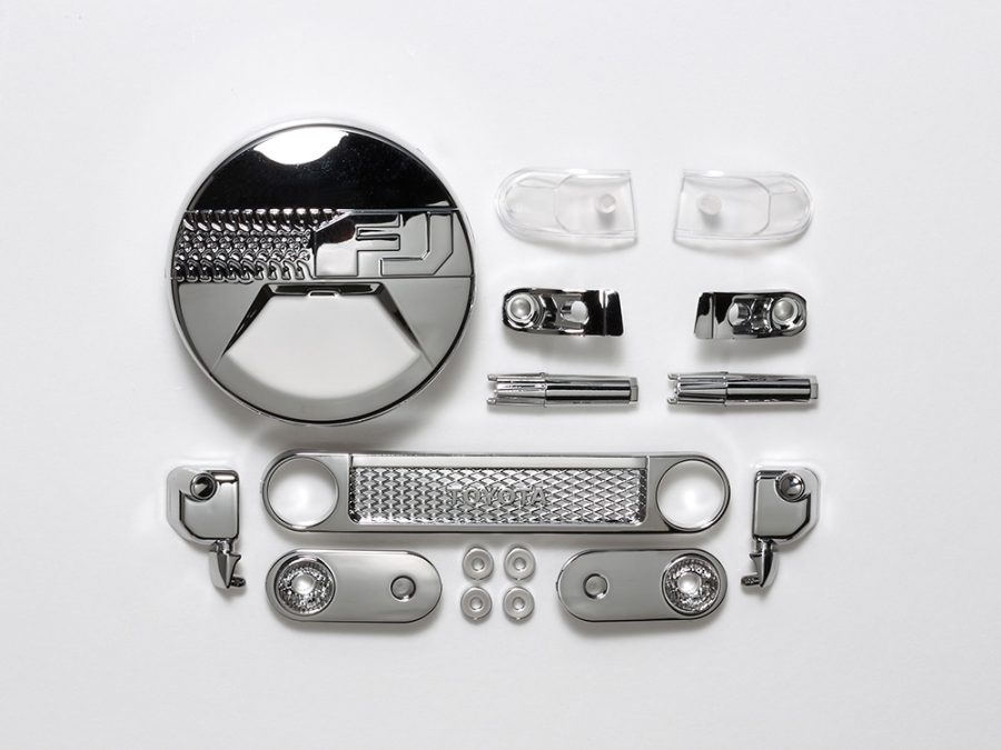Tamiya 54627 1/10 Toyota FJ Cruiser Metal Plated H Parts：圖片 1