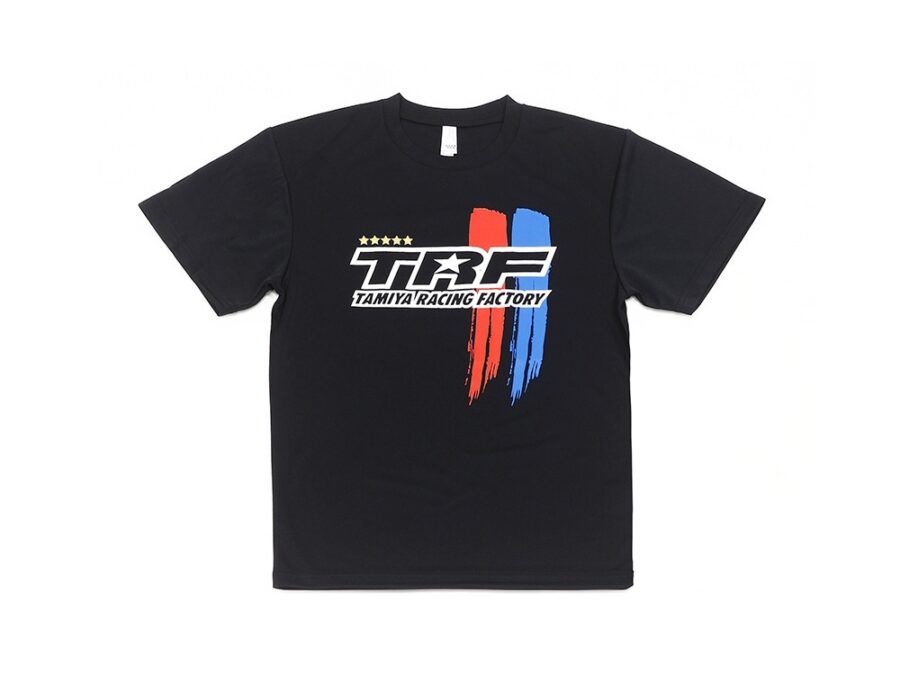 Tamiya 67293-67296 Tamiya Racing Factory Stripe Logo Quick-Drying T-Shirt A Type (Black)：圖片 1