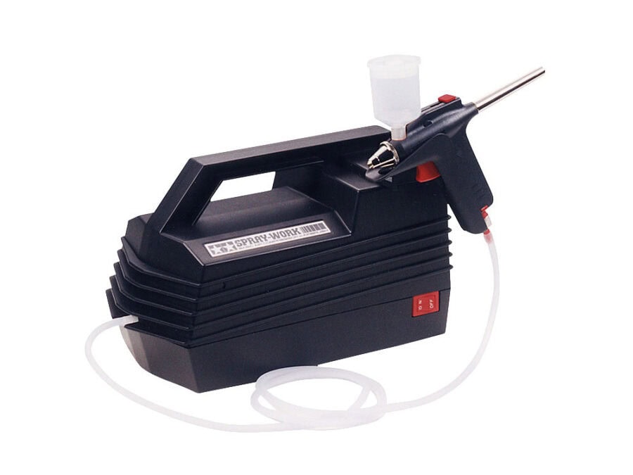 Tamiya 74520 Spray-Work Basic Air Compressor w/Airbrush：圖片 1