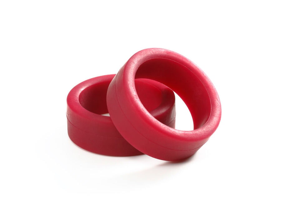 Tamiya 95208 1/32 Mini 4WD Low Friction Low Profile Tire (Maroon, 2pcs.)：圖片 1