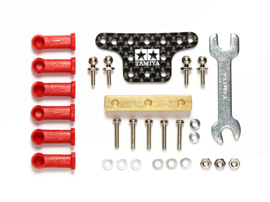 Tamiya 95387 HG Mass Damper Set w/Ball Connectors (Block Weight/Carbon Plate)：圖片 1
