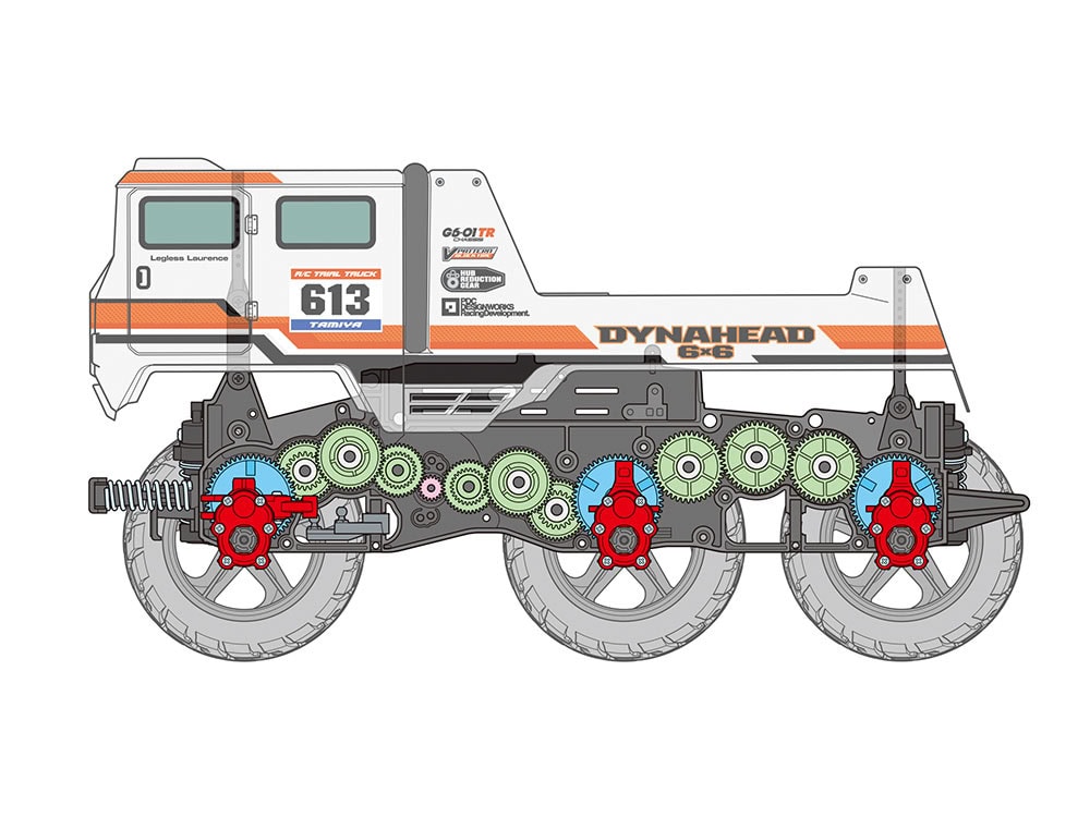 ☆ TAMIYA ★ DYNAHEAD 6×6 ☆ G6-01TR ★ Tamiya 1/18 Dynahead G6-01TR 6WD Brushed Semi Tractor Kit