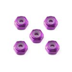Tamiya 95555 2mm Aluminum Lock Nut (Purple, 5pcs.)