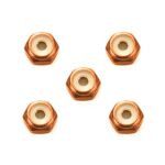 Tamiya 95556 2mm Aluminum Lock Nut (Orange, 5pcs.)