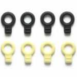 Tamiya 95492 Rubber Body Catches (Black, Yellow) Mini 4WD Station