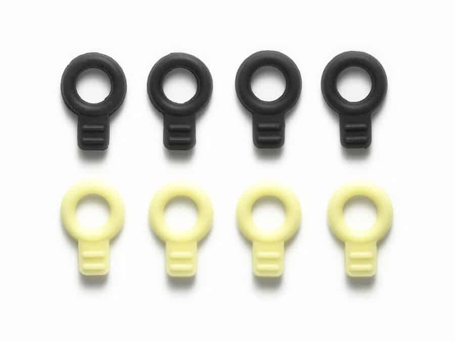 Tamiya 95492 Rubber Body Catches (Black, Yellow) Mini 4WD Station：圖片 1