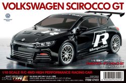 Tamiya 47451 1/10 RC Volkswagen Scirocco GT (TT-01 Type-E Chassis)：圖片 2
