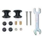 Tamiya 15529 Low Friction Plastic Double Rollers (Black/13-13mm)