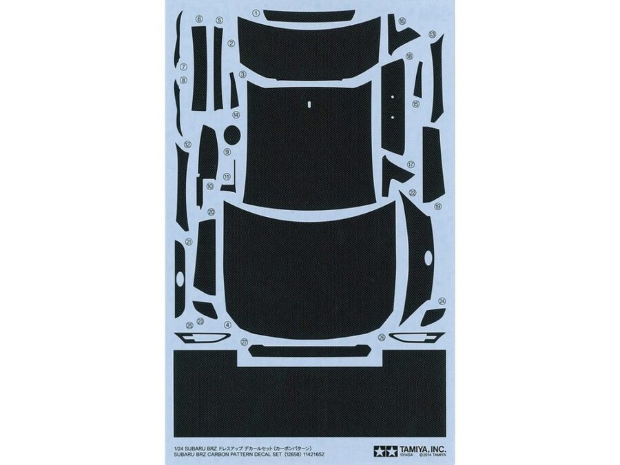 Tamiya 12658 1/24 Subaru BRZ Carbon Pattern Decal Set：圖片 1