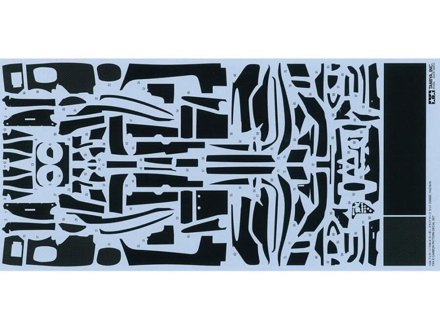 Tamiya 12669 1/24 FXX K Carbon Pattern Decal Set：圖片 1