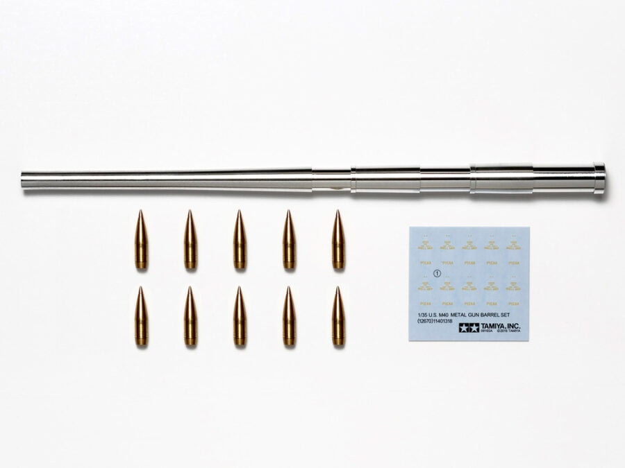 Tamiya 12670 1/35 U.S. M40 Metal Gun Barrel Set：圖片 1