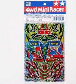 Tamiya 15174 1/32 Mini 4WD Fully Cowled Mini 4WD Hologram Sticker Set B：圖片 2