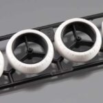 Tamiya 15414 1/32 Mini 4WD Parts Large Diameter Narrow Wheels w/Arched Tires Set