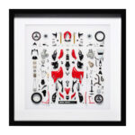 Tamiya 21236 1/12 Scale Ducati 1199 Panigale S Parts Panel (Red Version)