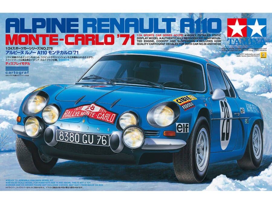 Tamiya 24278 1/24 Renault Alpine A110 Monte-Carlo '71：圖片 2