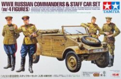 Tamiya 25153 1/35 WWII Russian Commanders w/Type 82 Staff Car Set：圖片 2