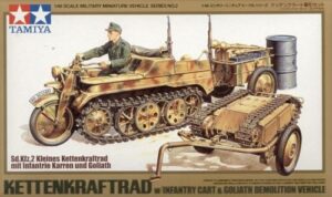 Tamiya 32502 1/48 Kettenkraftrad w/Infantry Cart & Goliath Demolition Vehicle：圖片 2