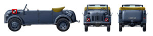 Tamiya 32553 1/48 German STEYR Type 1500A Kommandeurwagen：圖片 3