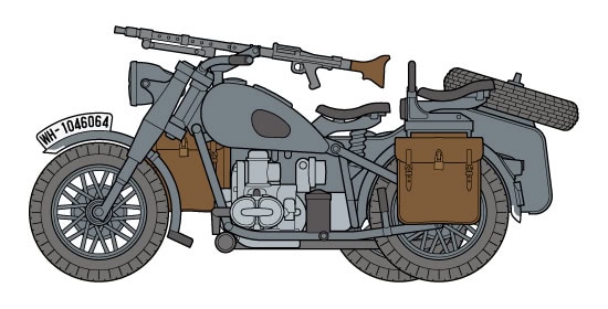 Tamiya 32578 1/48 German Motorcycle & Sidecar - 田宮模型香港