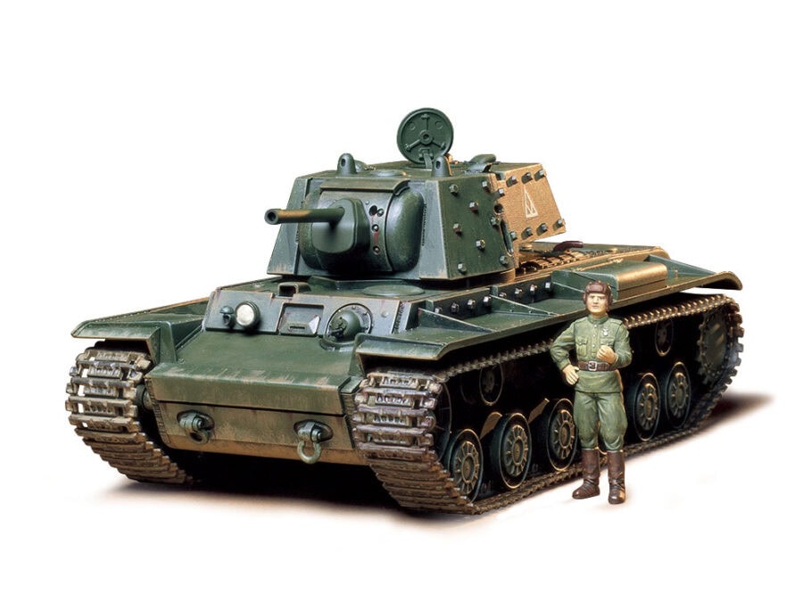 Tamiya 35142 1/35 Russian Tank KV-1B Model 1940 w/Applique Armor：圖片 1