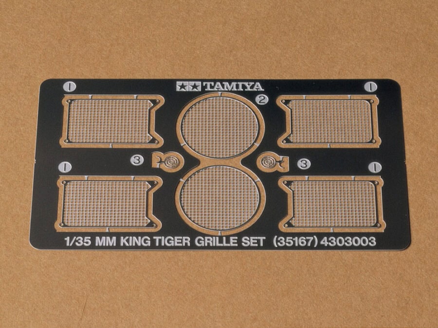 Tamiya 35167 1/35 German King Tiger Photo-Etched Grille Set：圖片 1
