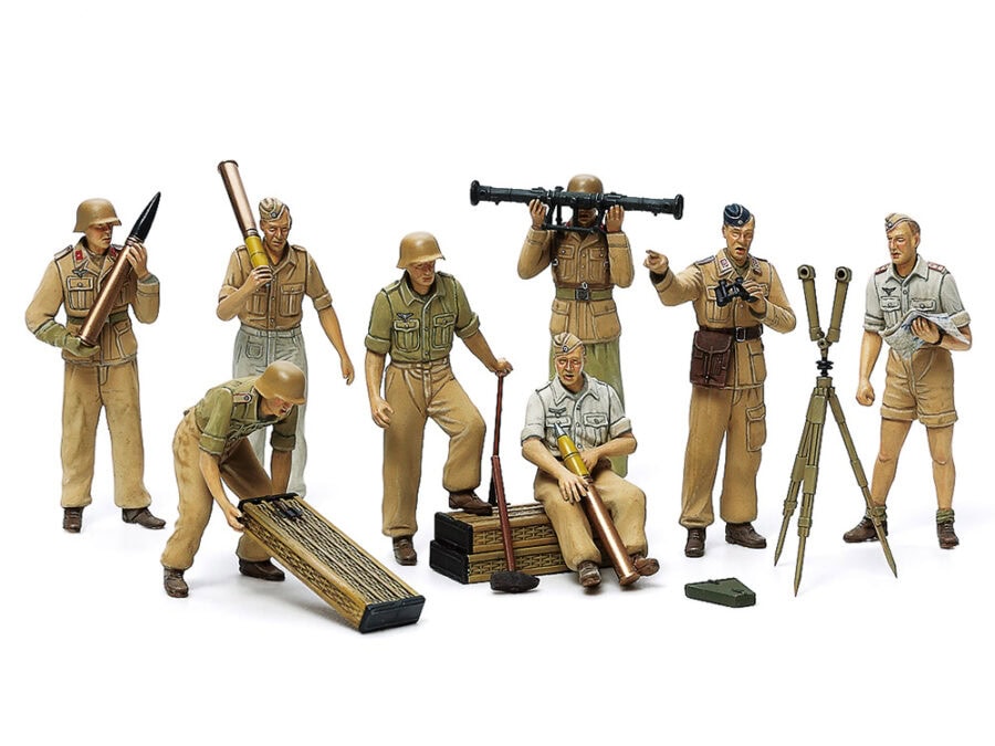 Tamiya 35343 1/35 German Africa Corps Luftwaffe Artillery Crew Set：圖片 1