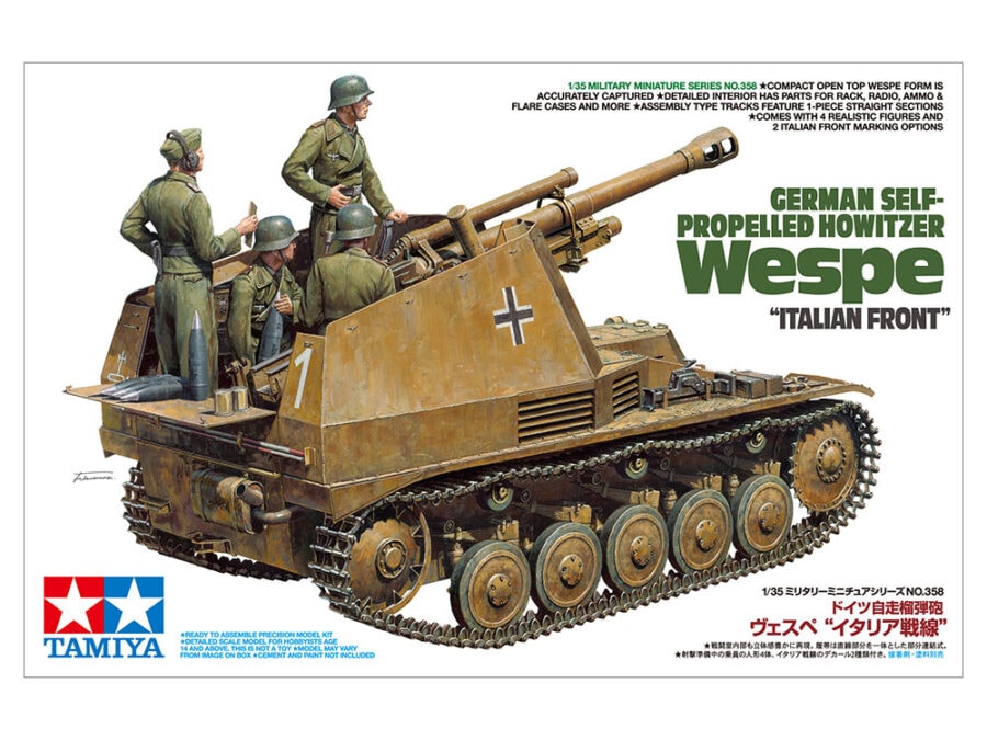 Tamiya 35358 1/35 German Self-Propelled Howitzer Wespe "Italian Front"：圖片 2