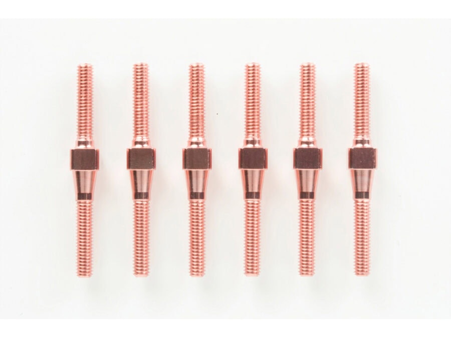 Tamiya 40508 2.6x29mm Aluminum Turnbuckle Shaft (Pink, 6Pcs.)：圖片 1