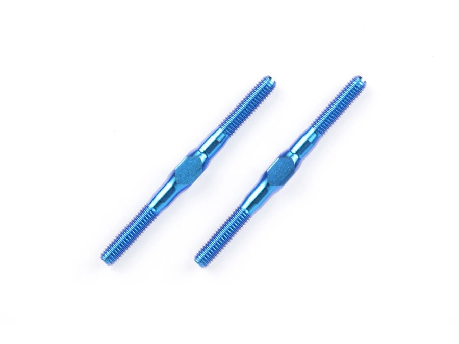 Tamiya 42119 TRF 3x38mm Blue Titanium Turnbuckle Shaft(2Pcs)：圖片 1