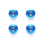 Tamiya 42143 4mm Aluminum Serrated Wheel Nut (4pcs./Blue)