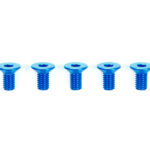 Tamiya 42328 3x6mm Hi-Grade Aluminum Countersunk Hex Head Screws (Blue, 5pcs.)