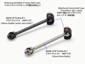 Tamiya 42360 42mm Drive Shafts for Low Friction Double Joint Cardan Shafts (2pcs.)：圖片 3