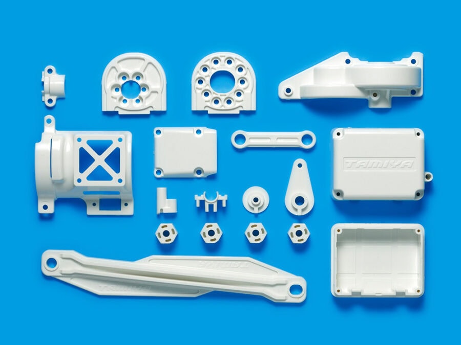 Tamiya 47336 TT-02 D Parts (Motor Mount) White：圖片 1