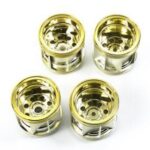 Tamiya 47386 - WR-02 Gold Wheels (Front/Rear)
