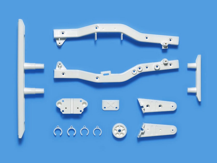 Tamiya 47406 WR-02CB F Parts (Frame) (White)：圖片 1