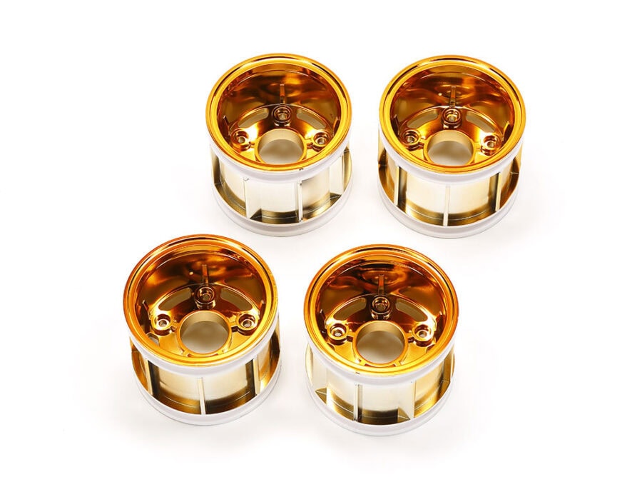 Tamiya 47417 WR-02CB T Parts (Wheel Rims) (Orange Plated)：圖片 1
