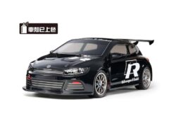 Tamiya 47452 1/10 RC Volkswagen Scirocco GT (Black Painted Body) (TT-01 Type-E)：圖片 3