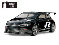 Tamiya 47452 1/10 RC Volkswagen Scirocco GT (Black Painted Body) (TT-01 Type-E)