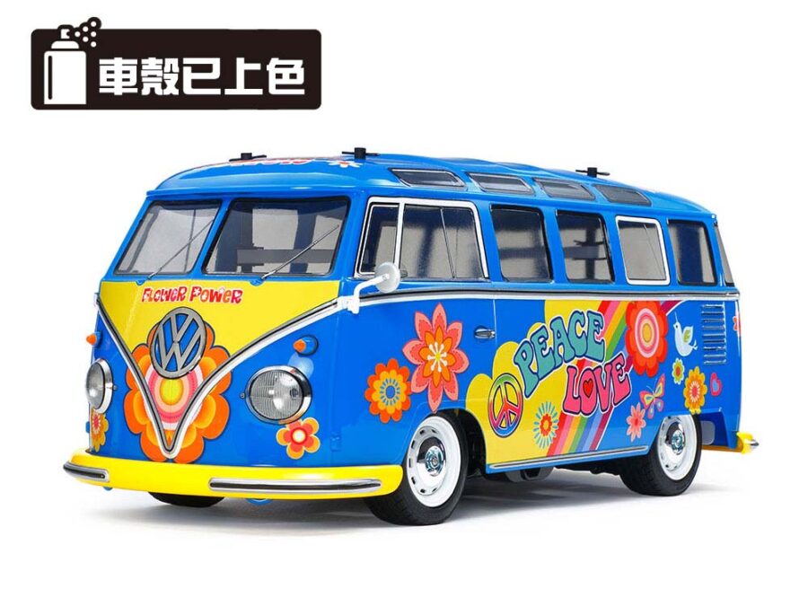 Tamiya 47453 1/10 R/C Volkswagen Type 2 (T1) Flower Power (M-05)：圖片 1