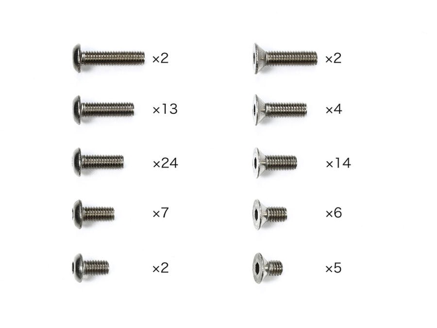 Tamiya 47464 TD4 Titanium Screw Set：圖片 1