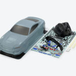 Tamiya 47485 1/10 RC Ford Mustang GT4 Body Parts Set (Corsa Grey/Painted)