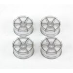 Tamiya 49404 Medium-Narrow 6-Spoke Wheel (Smoke/+2mm)
