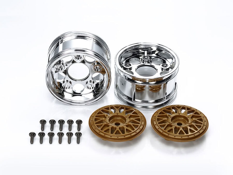 Tamiya 50549 2-Piece Wide Mesh Wheels (1pair, 4WD/Touring Car)：圖片 1