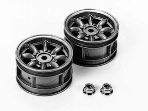 Tamiya 50569 M-Chassis 8-Spoke Wheels 2pcs. (Silver)：圖片 2