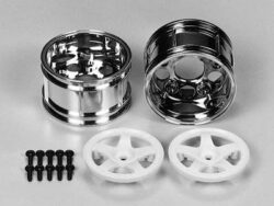 Tamiya 50673 5-Spoke 2-Piece Wheels Wide (1 Pair)：圖片 2