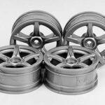 Tamiya 51071 Arched 5-Spoke Wheels 4pcs. (Silver, 26mm/+2)