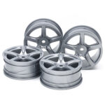 Tamiya 51072 Arched 5-Spoke Wheel 4pcs. (Silver, 24mm/±0)