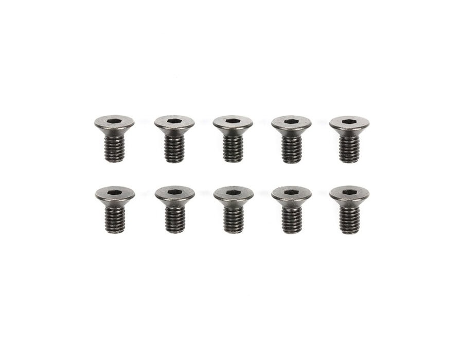 Tamiya 51625 3x6mm Steel Countersunk Hex Head Screws (10 pcs.)：圖片 1